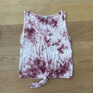 Maroon tie dye tank